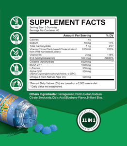 BIOCH EALTH Vegan Pectin Zuckerfreies Kreatin Mono hydrat Gummies Supplement Hersteller-Private Label Creatine Gummies 3000mg - Product Image 2