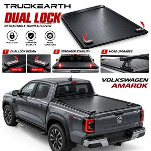 Cubierta de lona retráctil manual para camionetas Volkswagen Amarok con doble bloqueo de liberación disponible desde ambos lados - Product Image 1