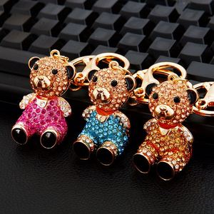 Al por mayor Llavero de oso 3D con pedrería incrustada, brillante, colgante para bolso, regalo - Product Image 1