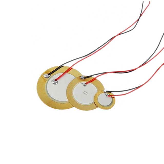 Original Brand Brass Piezo Buzzer Piezoelectric Element Ceramic Disc with Wire Diameter 12/15/18/20/27/35/50mm...