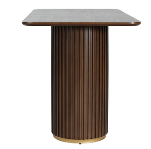Mesa de Comedor Moderna Cuadrada de 63.00 Pulgadas - Madera de Nogal para Uso en el Hogar y Hoteles, Ensamblada - Product Image 3