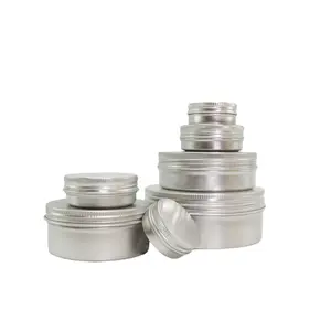 Lata de metal cosmética vacía 10g 15g 30g 50g 60g 100g frascos latas de metal de aluminio para té especias crema facial de manos