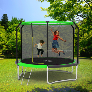 <span class=keywords><strong>Trampoline</strong></span> Zoshine en forme de 7 pour usage extérieur et domestique, avec <span class=keywords><strong>housse</strong></span> de <span class=keywords><strong>protection</strong></span> en PVC et filet de sécurité, <span class=keywords><strong>trampoline</strong></span> familial 8/10/12 pieds - Product Image 2