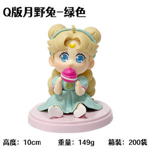 Figurines PVC mignonnes version Q Sailor Moon Tsukino Usagi enfance 10cm en vrac faible MOQ pour l'affichage en magasin, les cadeaux de fête et la revente - Product Image 3