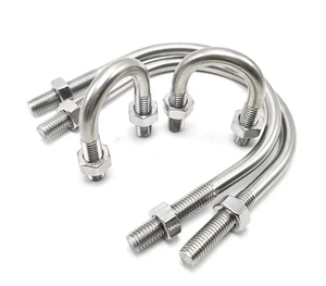 Steel Corrosion-Resistant Zinc Plated <b>Titanium</b> Alloy U-Bolt Screw Bolt Hot Dip Galvanized Fastener for <b>Pipe</b> Construction Fixing - Product Image 5