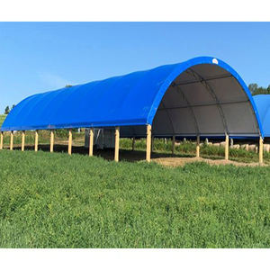 Tente de stockage agricole à structure en acier pour foin, céréales, tracteurs - Conception résistante aux UV et ventilée - Product Image 4