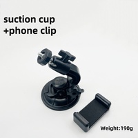 Support de fixation réglable pour caméra d'action avec ventouse pour pare-brise de voiture et pince pour téléphone, compatible GoPro Hero 13 12 11 10 9 Insta360 DJI Osmo