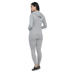 Ensemble de survêtement décontracté pour femme, sport de plein air, manches longues, velours respirant, poche zippée, 2 pièces, tailles S, M, Plus, hiver - Product Image 4