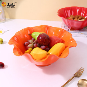 Wuhe Melamine Fruit <b>Plate</b> Flower Shape Food Grade Dried Fruit Snack <b>Plate</b> For Home Living Room Coffee Table Party Use - Product Image 5
