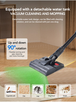 Aspirateur sans fil rechargeable 300W, moteur cyclonique sans balais, sans sac, pour la maison, la voiture et le nettoyage des poils d'animaux