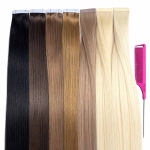 Extensiones de Cabello Ruso Remy Premium con Cinta Adhesiva Invisible, 100% Cabello Humano Virgen Remy Liso, Cinta Adhesiva sin Costuras, Venta al por Mayor - Product Image 3