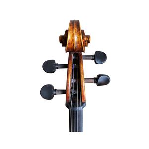 Cello artisanal de haute qualité en épicéa finement sculpté, vernis rouge mat, JYC07 - Product Image 4