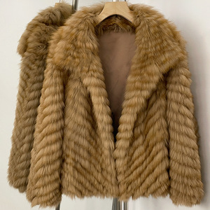 Manteau en fourrure de renard véritable <span class=keywords><strong>Carla</strong></span> pour femme, col montant, chaud et doux, tendance, ODM OEM - Product Image 1
