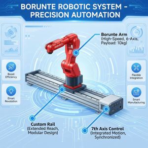 Bras robotique industriel robuste à 7 axes avec glissière linéaire, moteur PLC, certifié CE, fonctionnement continu 24h/24 pour - Product Image 6