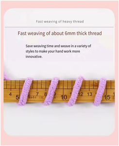 <span class=keywords><strong>Pelote</strong></span> <span class=keywords><strong>de</strong></span> <span class=keywords><strong>Laine</strong></span> Superwash Couleurs Unies, Fil Peigné Épais pour Machine à Tricoter, Fil <span class=keywords><strong>de</strong></span> 6 mm pour Tissage Manuel Rapide - Product Image 6