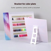 Nouvelle plaque d'affichage d'art d'ongle magnétique colorimétrique en plastique et en métal en forme de main présentoir de travail modèle de couleur