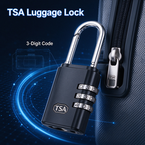 Candado de Combinación para Equipaje Aprobado por la TSA, Candado de 3 Dígitos con Contraseña Reajustable para Maleta de Viaje - Product Image 3