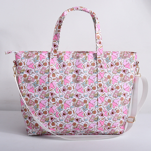 Custom All over Print Large Magic Kingdom Handbag Waterproof <b>Nylon</b> Zipper <b>Tote</b> Bag Theme Park Magic Travel Bag Women's <b>Tote</b> Bag - Product Image 1