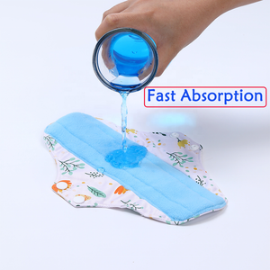 Ensemble de 5 serviettes hygiéniques lavables en tissu super absorbant (4 tailles différentes + sac) pour femmes, serviettes menstruelles réutilisables, serviettes hygiéniques de maternité - Product Image 4