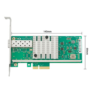 PCIe X4 10G SFP + การ์ดเครือข่ายแบบมีสายสำหรับ windows/linux Desktop 82599EN ความหน่วงต่ำอีเทอร์เน็ตโซลูชันสต็อกความเร็วสูง - Product Image 1