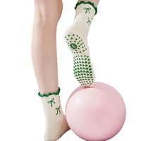 Calcetines Antideslizantes para Pilates y Yoga con Logotipo Personalizado, Transpirables, Elásticos, Antideslizantes, para Barre Dance, Gimnasio, Fitness, para Mujer