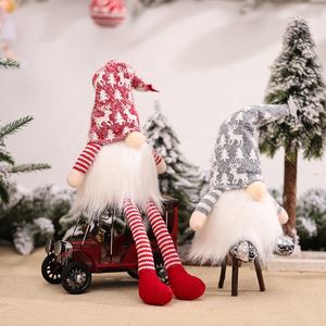 Poupées sans visage <span class=keywords><strong>de</strong></span> Noël, décoration <span class=keywords><strong>de</strong></span> table assise ou debout, décorations <span class=keywords><strong>de</strong></span> Noël, chapeau rouge, poupée sans visage, vieil homme, nain, Rudolph - Product Image 3