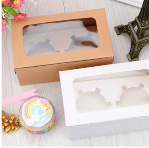 Sản xuất tại Yiwu Trung Quốc 6-khoang <span class=keywords><strong>cupcake</strong></span> hộp với cửa sổ tái chế vật liệu dập nổi cấp thực phẩm giấy cho bánh & tráng miệng bao bì - Product Image 2