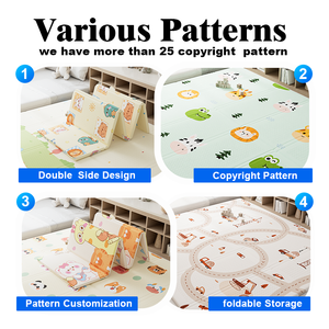 Alfombra de gateo para bebés, gruesa, para uso doméstico, plegable, <span class=keywords><strong>no</strong></span> tóxica, sin olor, ecológica, alfombra de juego para niños - Product Image 2