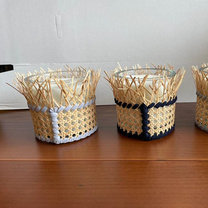 Venta al por mayor de portavelas de ratán contenedor de velas para vacaciones de Navidad/fiesta/boda de Vietnam - Product Image 4