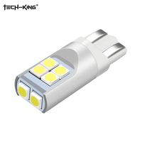Ampoule LED T1012-24V W5W 3030 10SMD 6000K Blanc Jaune pour Voiture, Lampe de Plaque d'Immatriculation, Plafonnier, Lampe de Lecture, DRL, Ampoule Haute Luminosité