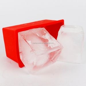 OEM/ODM Cubos BPA Free Silicone Mold Unisex 2-in-1 Ice Cube Tray & Ice <b>Cream</b> <b>Maker</b> Reusable Square Shaped De Hielo Tray - Product Image 5