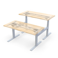 Support de bureau Intelligent pour 2 personnes, avec cadre de table de levage électrique, à deux places, réglable en hauteur