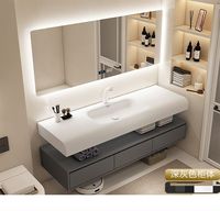 2023 Offres Spéciales Salle de bain WC armoire de toilette flottant vanité lavabo unités