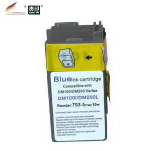 Cartouche d'encre compatible 793-5 pour <span class=keywords><strong>Pitney</strong></span> <span class=keywords><strong>Bowes</strong></span> DM100i DM110i DM160i DM200L DM220i P700 - Bleu / Rouge fluorescent - Product Image 3
