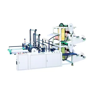 Professional manufacturer auto-stack two-layer two-line bottom sealing bag making machine for retail