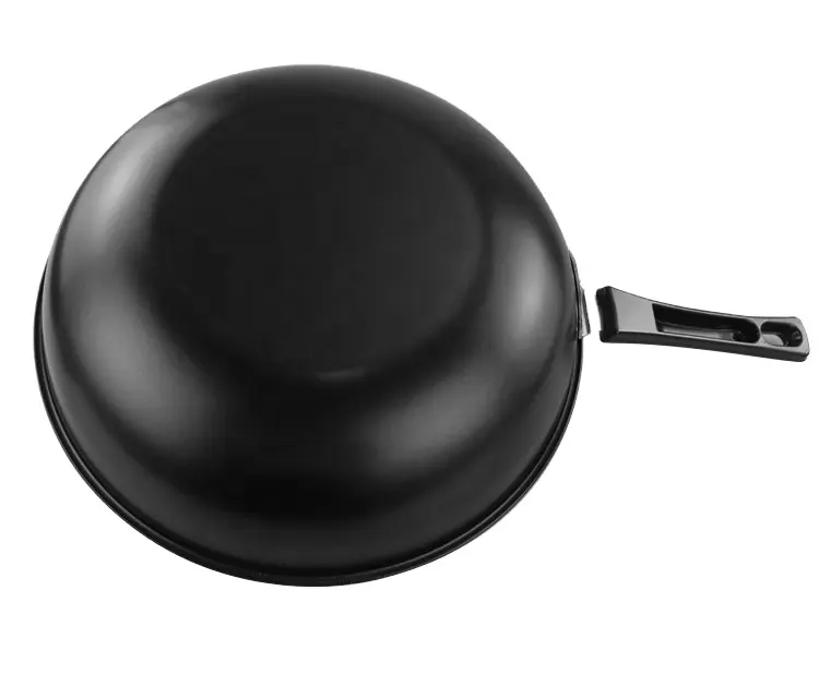 Hot Selling Küche Carbon Steel Fry Wok Schwarz Kochen Bratpfanne Gusseisen Antihaft Wok Pfanne