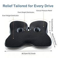 Coussin de siège orthopédique en mousse à mémoire de forme pour le soulagement de la prostate et la prévention des hémorroïdes, soulagement de la pression du coccyx, pour femme en fauteuil roulant