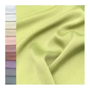 low MOQ soft 96 polyester 4 spandex stretch crinkle crepe matte satin fabric for evening dress