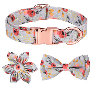 <span class=keywords><strong>Collar</strong></span> con patrón de flores para mascotas, personalizado, escritura, con pajarita, para perro y gato - Product Image 4