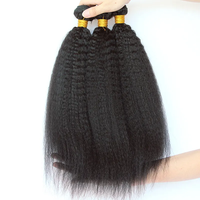 Grade 10 Extensions de cheveux Remy Bundles de cheveux humains brésiliens originaux avec double trame Afro Kinky Straight Style pour les femmes noires