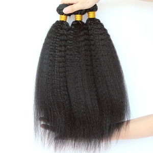 Grade 10 Extensions de cheveux Remy Bundles de cheveux humains brésiliens originaux avec double trame <span class=keywords><strong>Afro</strong></span> <span class=keywords><strong>Kinky</strong></span> Straight Style pour les femmes noires - Product Image 2