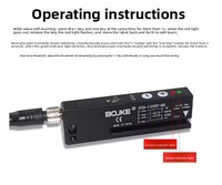 Sakelar Fotolistrik Optik Tipe Slot Sensor Mesin Pelabelan Through-Beam Label Tidak Transparan Output Ganda NPN/PNP