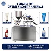 Machine de remplissage semi-automatique pour tubes souples en plastique de crème pour les mains, gel nettoyant visage et cosmétiques