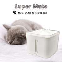 Accessoires pour animaux de compagnie personnalisés en gros distributeur d'eau muet chien chat fontaine d'eau avec filtre remplaçable