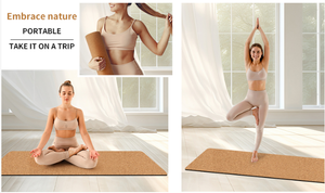 Tapis de <span class=keywords><strong>yoga</strong></span> en liège de luxe Eco-Light, purement écologique, abordable, esthétique minimaliste et résistant à la sueur - Product Image 3