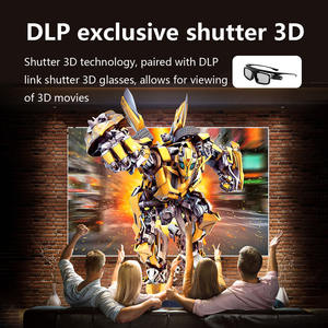 キャンプ用プロジェクター 720P DLP、内蔵8000mAhバッテリー、オートキーストーン補正、5W HiFiスピーカー、ポータブルミニ映画プロジェクター - Product Image 2