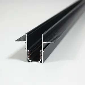 Rail de lampe de piste dissimulée magnétique LED de conception créative 1m/2m/3m pour éclairage de piste de plafond Commercial