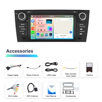 Podofo 2Din Voiture Stéréo Carplay 7 ''Sans Fil Carplay Radios Para Autos 4 + 64G Voiture Stéréo WIFI BT GPS FM RDS Autoradio pour BMW3 E90