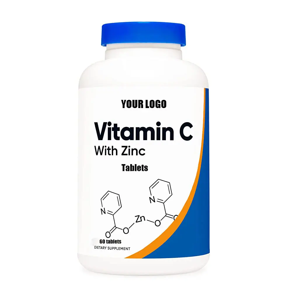 Таблетки с витамином С, цинковые косметические продукты, усилитель иммунной энергии, заводской производитель, продукты для здоровья, OEM ODM