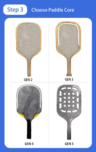 Raquetas de Pickleball USAPA GEN4 de fibra de carbono lisa con núcleo de panal de PP ligero para interiores y exteriores - Product Image 4